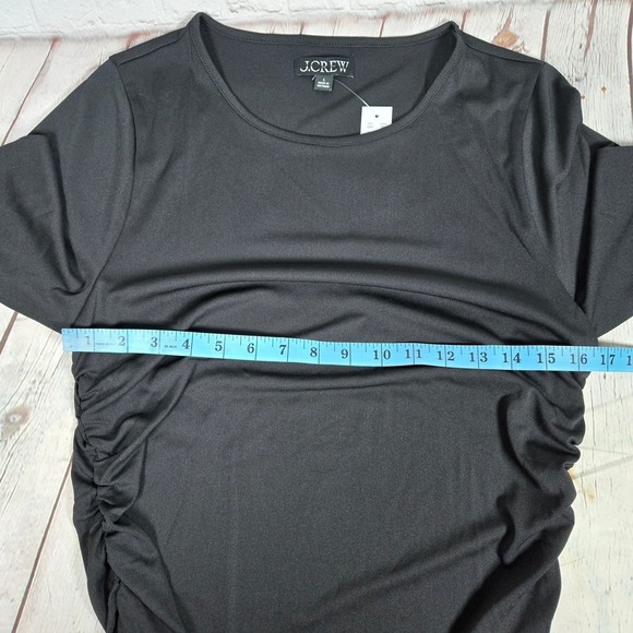 J. Crew Long-sleeve dress in jersey crepe Black L NWT - Picture 6 of 7